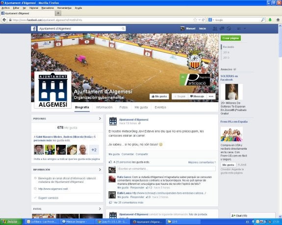 Los insultos hacia Algemesí por las becerradas obligan a cerrar el Facebook municipal