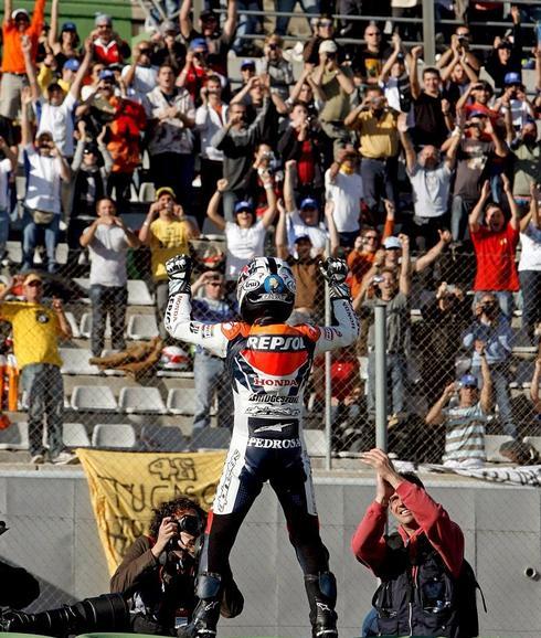 Pedrosa, en Cheste. 