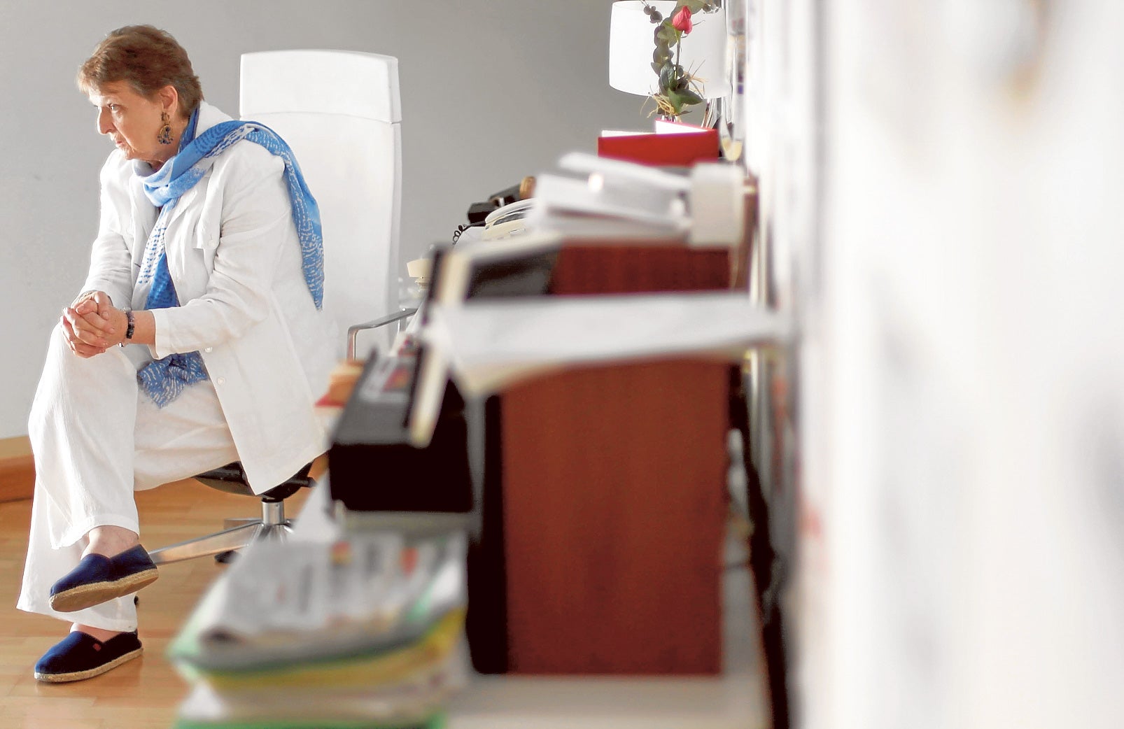 La intendente Helga Schmidt, en su despacho.