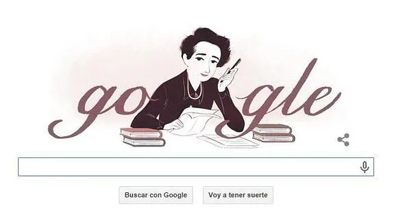 Google dedica su doodle a Hannah Arendt.