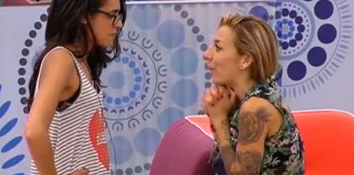 Lucía y Paula, cara a cara, en 'Gran Hermano 15'. 