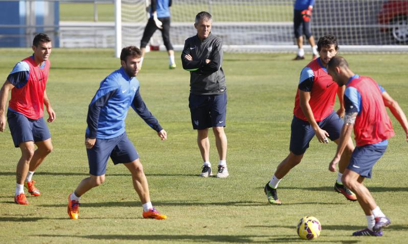 Lucas Alcaraz durante su primer entrenamiento con el equipoEFE