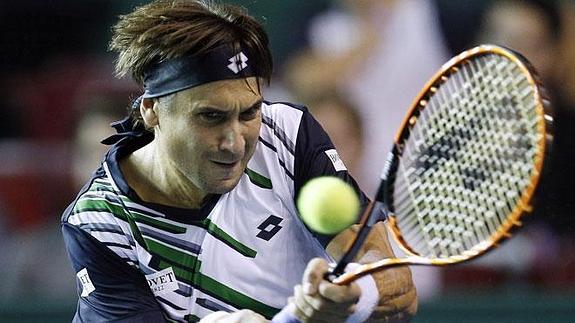 Ferrer, en su partido de hoy contra Verdasco.