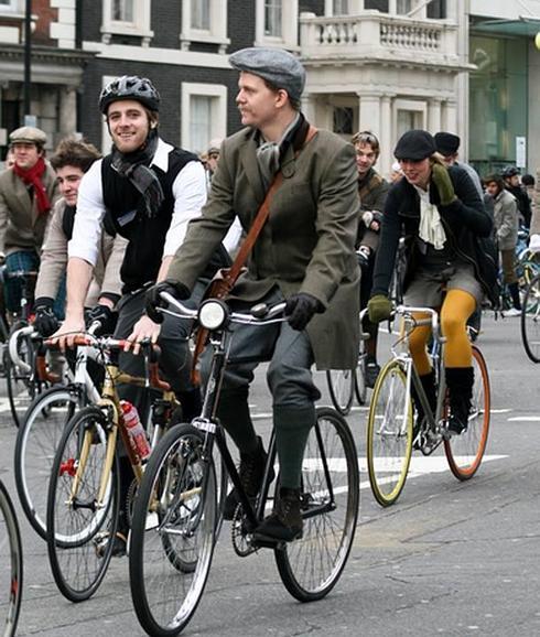 La concentración de bicicletas clásicas celebrada en Londres.