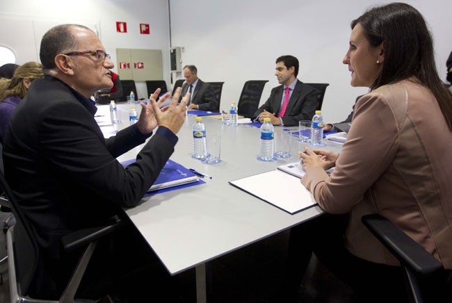 Catalá y Cortés en la reunión de ayer del consejo del IVAM.