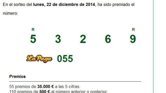 Cupón de la ONCE de hoy lunes 22 de diciembre de 2014. Comprobar número premiado y combinación ganadora del SuperOnce y el 7/39