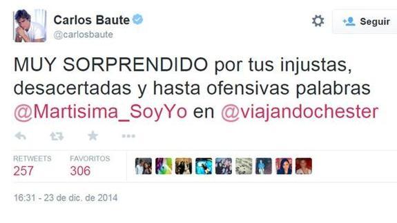 Twitter de Carlos Baute.