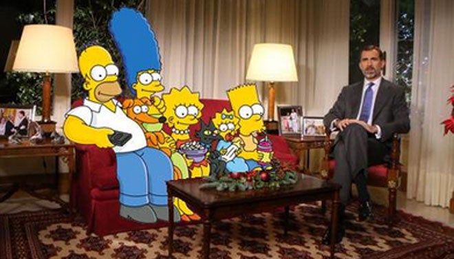 Los Simpson protagonizan uno de los memes sobre el discurso del rey.