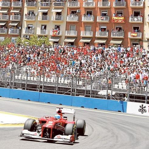 Momento del gran premio de Fórmula 1 de 2012 en Valencia.