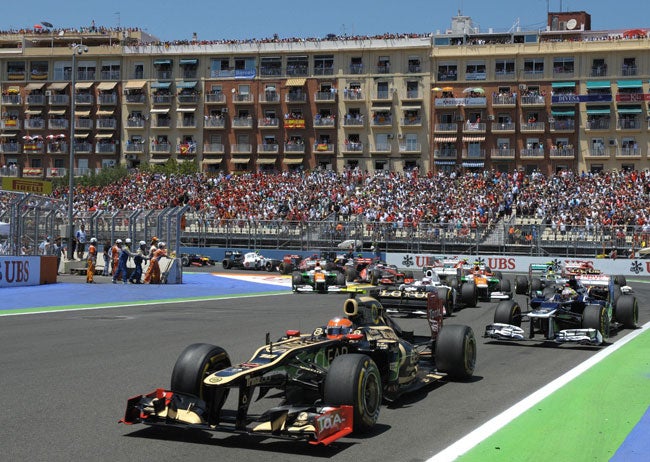 Carrera en el circuito de Valencia.