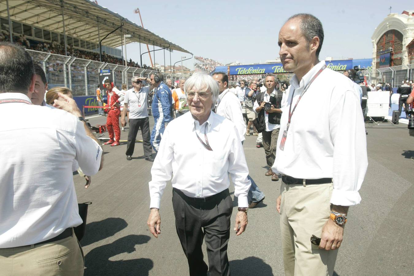 Camps con Ecclestone en Valencia.