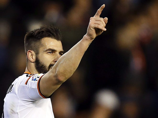 Álvaro Negredo, jugadior del Valencia CF.