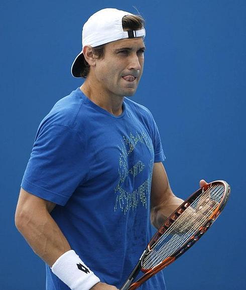 Ferrer, en un entrenamiento en Melbourne.