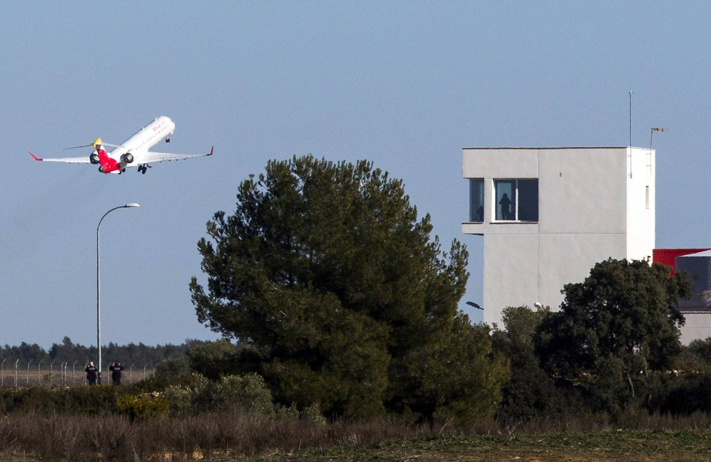 Primer vuelo del aeropuerto de Castellón la semana pasada.