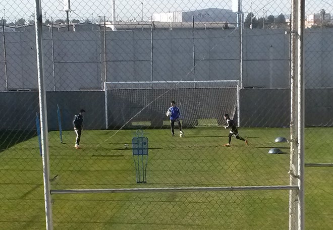 Barragán y Piatti entrenan en la Ciudad Deportiva del Valencia.