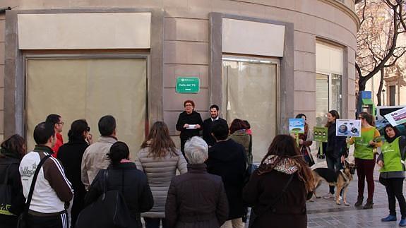 Inauguración de la calle del 1%.