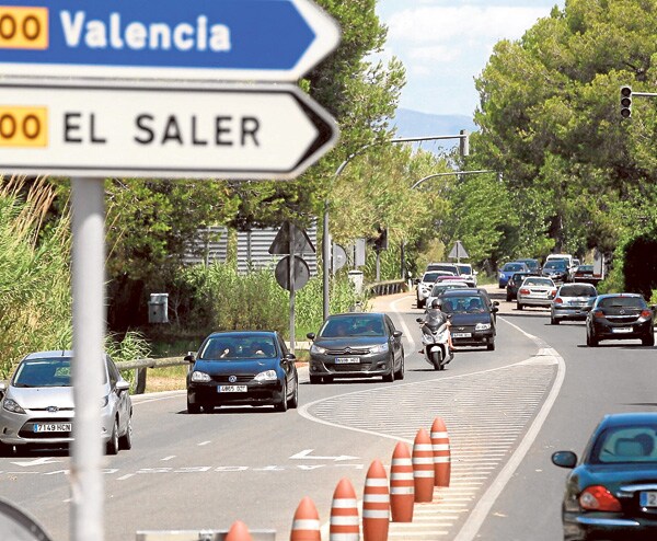 La carretera de El Saler.