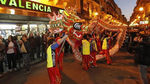 Celebración del Año Nuevo Chino en Valencia. 