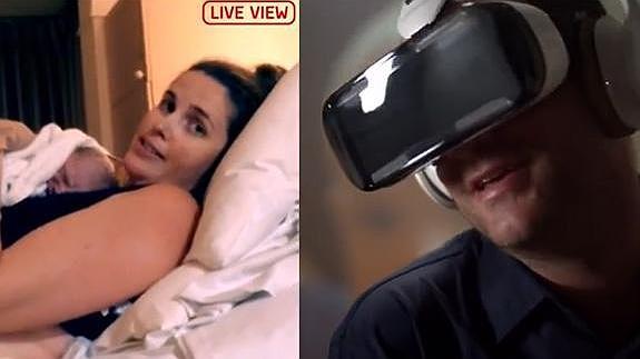 Ve el nacimiento de su hijo gracias a unas gafas de realidad virtual