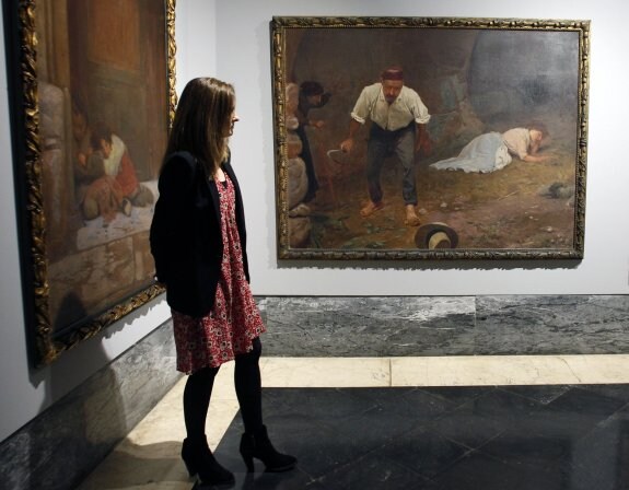 La exposición contiene 'El amo', una de las pinturas que reflejan el realismo social del que goza la obra de Fillol. :: irene marsilla