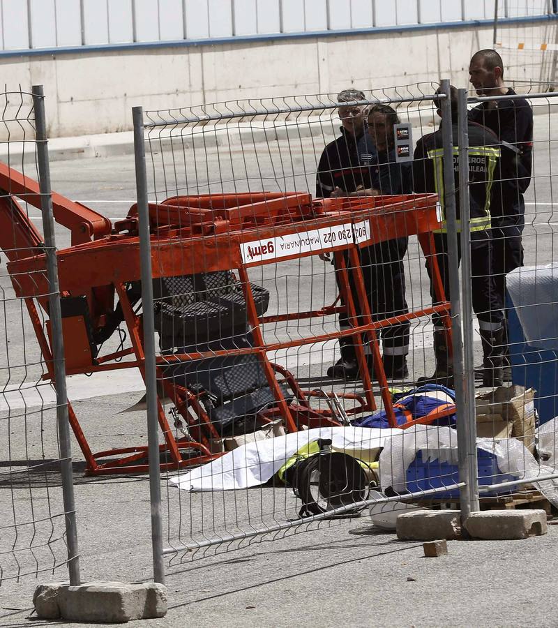 Lugar del accidente laboral en Funes. 