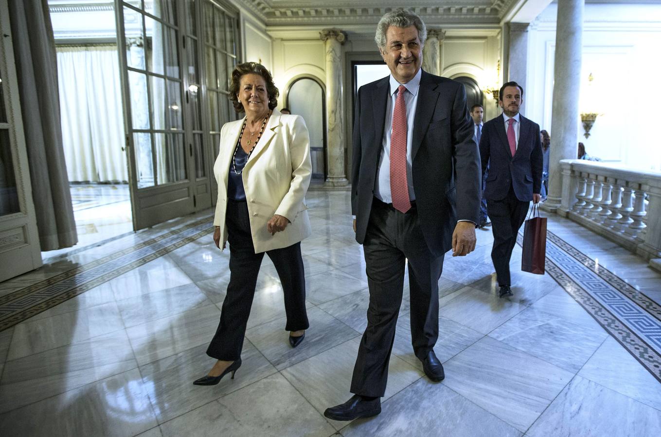 Barberá con Posadas hoy en el Ayuntamiento.