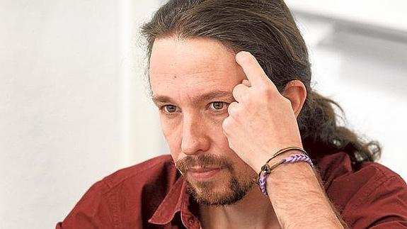 Pablo Iglesias, en un momento de la entrevista.