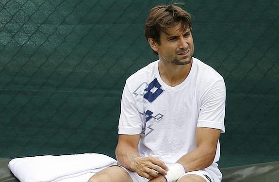 David Ferrer, en un entrenamiento.