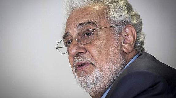 El tenor Plácido Domingo, hoy, en Valencia.