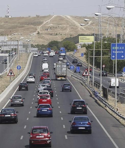 La A-3 en sentido Valencia, ayer.