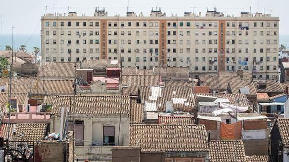 Barrio de Cabanyal, en Valencia. 