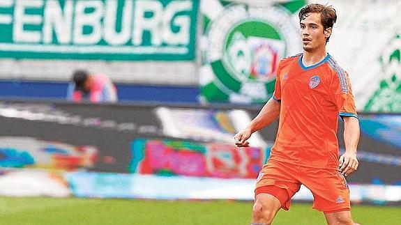 Lucas Orban, durante el partido celebrado en Salzburgo ante el Southamptom.