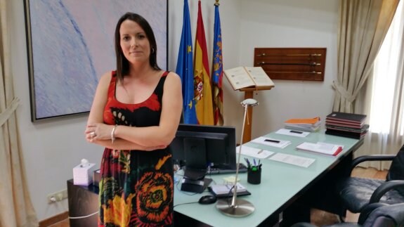 La alcaldesa de Moncada, Amparo Orts.  LP
