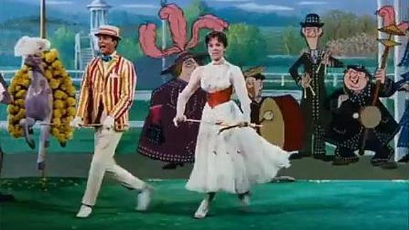 Escena de la película musical 'Mary Poppins' de Walt Disney estrenada en 1964.