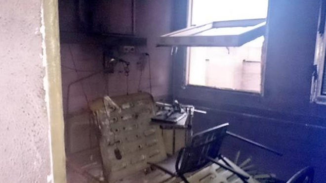 Estado en que quedó la habitación incendiada.