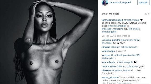 Naomi Campbell se desnuda en Instagram