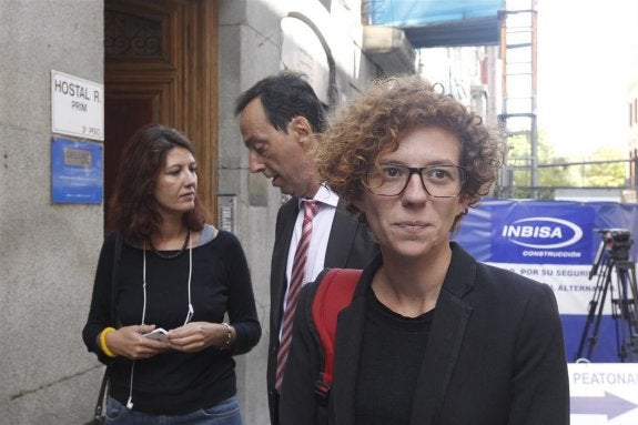 Marisol Moreno, ayer tras prestar declaración. :: efe