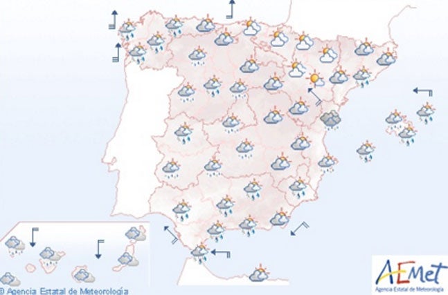 Las lluvias caídas en las últimas 24 horas dejan hasta 22 l/m2 en Alzira