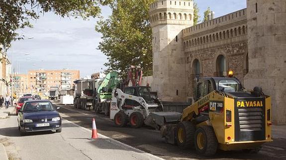 Empiezan las obras en la avenida Constitución