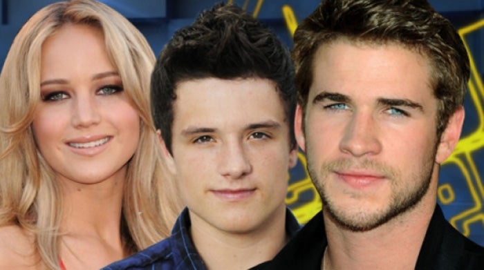 Jennifer Lawrence, Josh Hutcherson y Liam Hemsworth. 