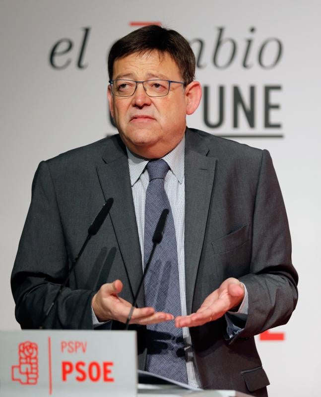 Puig, durante el acto con los alcaldes. 