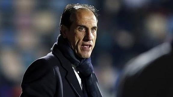 Salvador González "Voro" durante el partido de Copa del Rey del Valencia contra el Barakaldo.