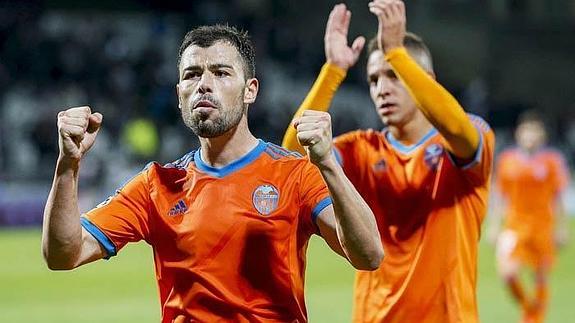 Javi Fuego, celebrando un gol en una imagen de archivo.