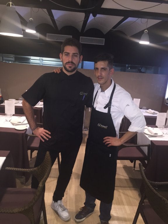 Vicente Patiño y Luis Asensio durante una clase magistral. José Tomás Arribas y Sergio Gallego.