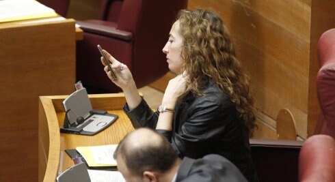 Punset, portavoz de C's, ayer en Les Corts. :: juan j. monzó