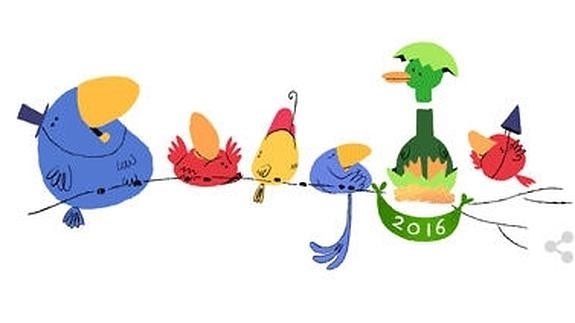 ¡2016 ya está aquí!: Doodle de Google