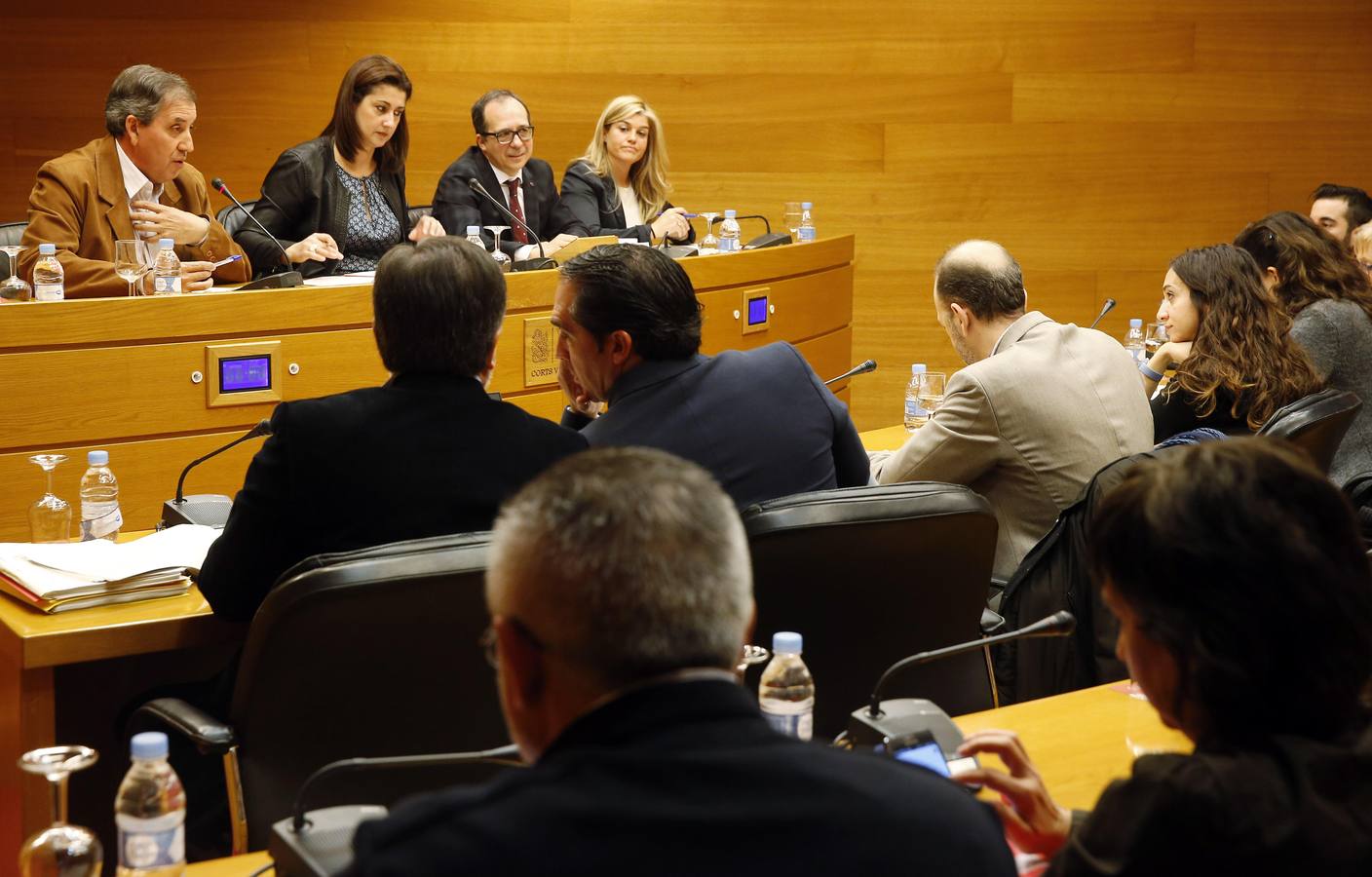 Francisco Javier Tomás Puchoi, izquierda, en la comisión. 