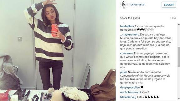 Rocío Crusset alarma por su delgadez