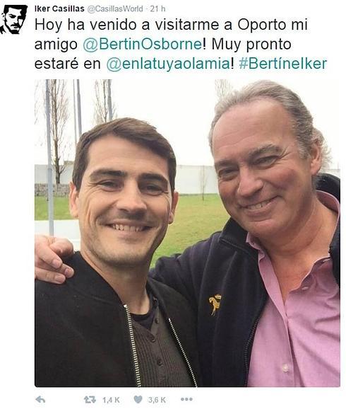 Iker Casillas y Bertín Osborne.