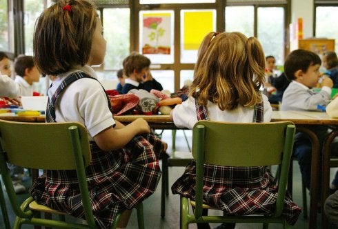 Alumnos de Infantil en un colegio concertado, en una imagen de archivo.